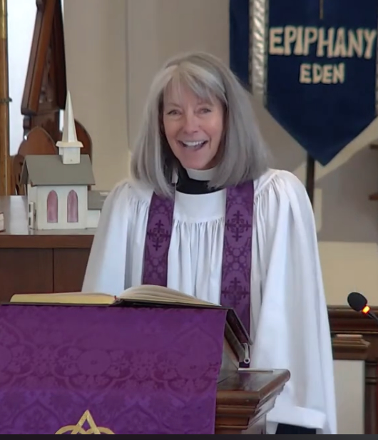 The Rev. Virginia Heistand, Sunday service priest